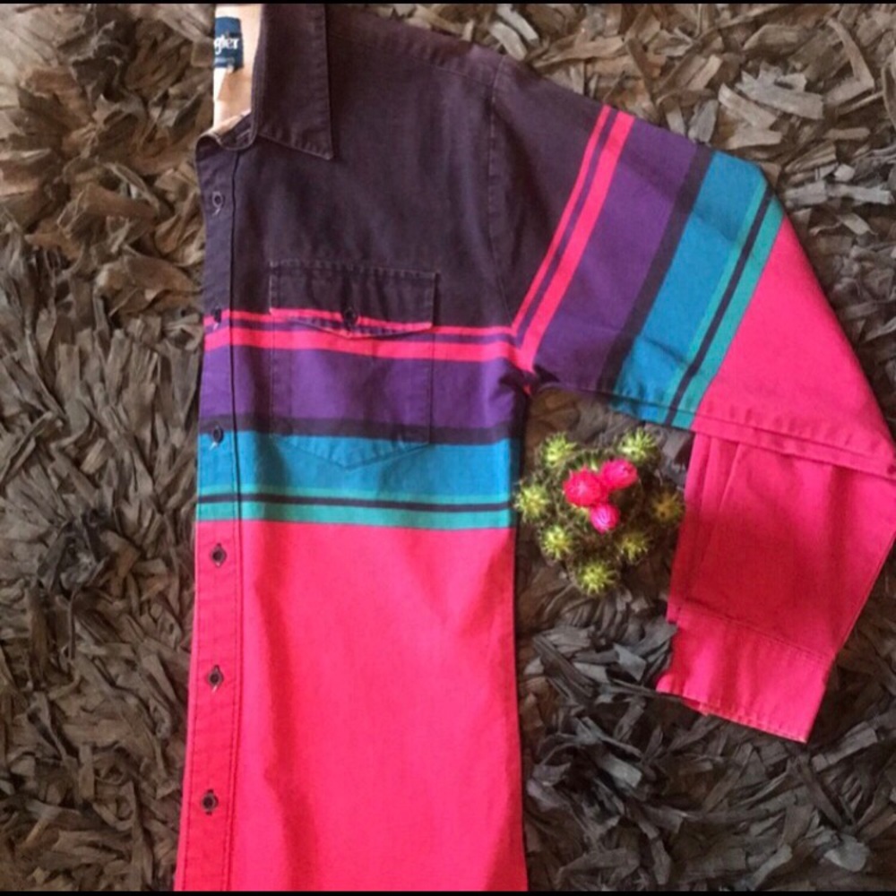 Vintage Wrangler Western Button Up Shirt